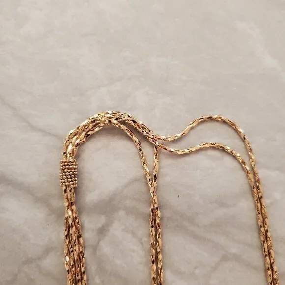 ✨ LOFT Gold Multi Chain Classic Tassel Pendant Necklace ✨ - Picture 5 of 9